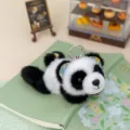 Cute panda plush toy keychain with floral ears kawaii animal plush bag pendant gift - Panda