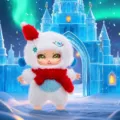 Niedlicher Weihnachts Plüschtier Anhänger, Winter Stil Monster Puppe Schlüsselanhänger Geschenk. - Erster Schnee