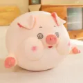 Cute round pig plush toy, soft stuffed animal pillow, warm hugging gift for girlfriend friend - Dizzy Style / 40CM