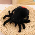 Schattig zwarte spin pluche speelgoed zachte gevulde insecten pop kinderspeelgoed - Zwart / 8 inch 25 cm