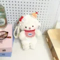Cute plush sheep pendant toy cartoon baking chef keychain fluffy backpack accessory gift - Fruit Pie Style