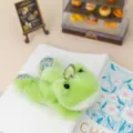 Green floral frog plush toy keychain cute stuffed animal bag charm desk companion gift - Frog