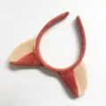 Schattige cartoon vos oren haarband pluche dier cosplay feest foto haaraccessoires. - Oranje