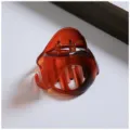 Amberkleurige transparante haarklem stijlvol onregelmatig design dagelijks haaraccessoire. - Haarklemmen met onregelmatige vorm / Amber