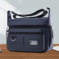 Herren Nylon Umhängetasche Mehrfachtaschen Freizeittasche Messenger Bag Dunkelblau Alltags - Dunkelblau