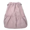 Sac à dos cordon en nylon rose, élégant sac de sport décontracté avec poche avant pratique. - Rose