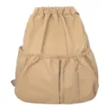 Sac à dos cordon en nylon kaki avec poches avant, sac à dos décontracté et léger quotidien - Kaki