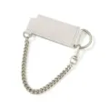 Custodia per accendino in pelle PU con catena portachiavi, accessorio metallico creativo dettaglio - 63*80 mm / Bianco