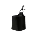 Sac de rangement en cuir noir pour grille d'aération de voiture organisateur suspendu - Noir