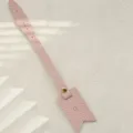 Pink PU leather letter Q bag charm pendant, stylish personalized accessory for handbags. - Pink