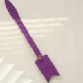 Custom PU leather letter bag charm, personalized monogram pendant for handbags and keys. - Purple