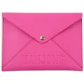Hot pink faux leather mahjong card storage bag travel gift pouch with gold snap button. - 22cm*16cm / Rose Red