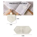 Magnetic leather bookmark pen holder clip for books, multi-functional white PU stationery. - White