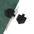 Magnetic leather pen clip bookmark holder for notebooks and journals, black leather. - Black