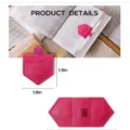 Magnetic leather bookmark pen clip holder for office and school stationery pink color - Rose Red