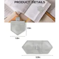 Magnetic leather bookmark pen holder clip, grey PU leather multi-functional office accessory. - Silver