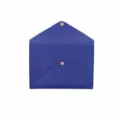Blaues PU Leder Mahjong Regelkarten Aufbewahrungstasche Briefumschlag Spielkarten Etui - 22*16cm / Blau