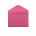 Rosa PU Leder Umschlag Kartenetui fur Mahjong Regelkarten Aufbewahrungstasche mit Druckknopf. - 22*16cm / Fuchsia