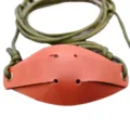 Leren katapult zakje pouch met groen paracord buitenjacht katapult accessoires - Roodbruin