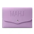 Astuccio per carte mahjong in pelle viola con chiusura a bottone a pressione variante - 22*15cm / Violetto