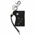 Etui briquet en cuir vintage pour homme porte-clés fait main outil de camping en plein air - Noir