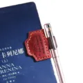 Leren magnetische boekenlegger met elastische penlus creatieve pagina markering accessoire - Rood zonder tekst
