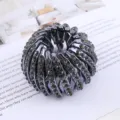 Fermaglio per capelli a nido d'uccello con strass lucidi supporto per coda di cavallo donna - Molla Capelli Strass Nido Uccello / Nero