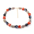 Collana di perle colorate irregolari stile boho moda gioielli retro statement donna - Stile 4