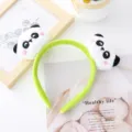 Leuke pluche panda haarband voor vrouwen, groene haarhoop schattige dierlijke haaraccessoires. - Panda bloemenhoofdband