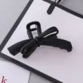 Mat zwarte strik haarclip grote maat elegant haaraccessoire voor dames styling 1st - Zwarte Strik Haarklem