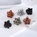 Mini matte bloem haarspeld kleine haaraccessoires voor vrouwen en meisjes schattige stylingtool. - Bloemenstijl / 1 Stuk/Pak / Gemengde Kleuren