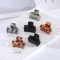 Mini hair claw clips set matte tortoiseshell hair accessories small cute hair jaws - Square Style / 1 Piece/Pack / Mixed Colors
