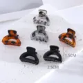 Mini hair claw clips set matte and glossy small hair clamps hair styling accessories 2.5cm - Semicircle Style / 1 Piece/Pack / Mixed Colors