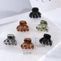 Small hair claw clips set mini acrylic matte glossy hair accessories for women girls cute 2.5cm - Pumpkin Style / 1 Piece/Pack / Mixed Colors