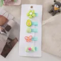 Cute 5-piece cartoon hair clip set for kids, sweet floral and animal hair barrettes style. - Butterfly (5 Pieces Set)