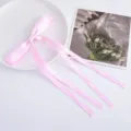 Roze satijnen strik haarspeld balletcore zoete lange lint haaraccessoire detail - Roze