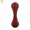 Mini leather magnetic bookmark, dark red bone shaped magnetic page clip, stylish reading marker. - Leather Burgundy