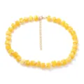 Estate casual versatile multicolore perle collana vibrante minimalista gioielli da donna - Giallo ocra