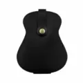 Étui en cuir noir pour médiator de guitare avec bouton-pression, petite pochette de rangement. - 108 * 138 mm / Noir
