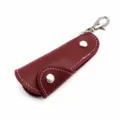 Calzascarpe in pelle portatile portachiavi, calzascarpe in metallo compatto, rosso vino. - Borgogna
