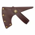 Étui de protection en cuir marron pour hache de camping en plein air et outil de coupe - Brun Rouge