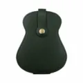 Pochette étui en cuir vert foncé pour médiator de guitare avec bouton pression pratique. - 108 * 138 mm / Vert Foncé