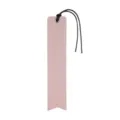 PU leather bookmark with tassel, pink aesthetic page marker for book lovers and reading. - Pink