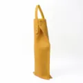 Borsa in pelle gialla per una bottiglia di vino, custodia regalo 750ml per confezioni. - Giallo