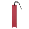 Red PU leather bookmark with black string tassel, high texture page marker for books reading - Red