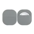 Grey Lycra protective sleeve case for AirTag tracker, elastic fabric holder accessory - Gray