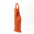 Borsa per vino in pelle arancione bottiglia singola 750ml confezione regalo portatile - Arancione