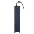 Dark blue PU leather bookmark with black string, premium reading page marker accessory - Dark Blue