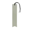 Premium PU leather bookmark with black string and metal eyelet, stylish reading page marker. - Light Green