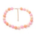 Detail shot of colorful macaron beaded necklace, sweet round beads close-up view. - Style 6